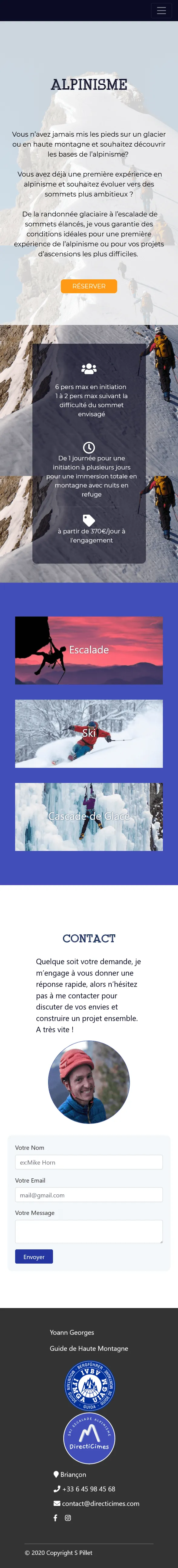 Aperçu du site Directicimes sur mobile