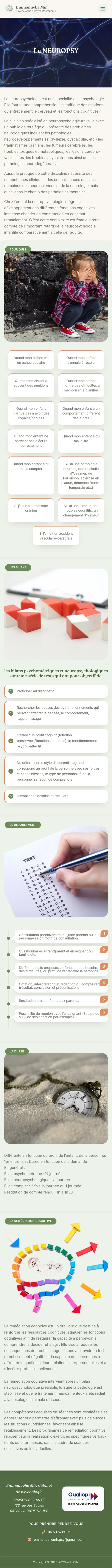Aperçu du site Cabinet de Neuro Psy sur mobile