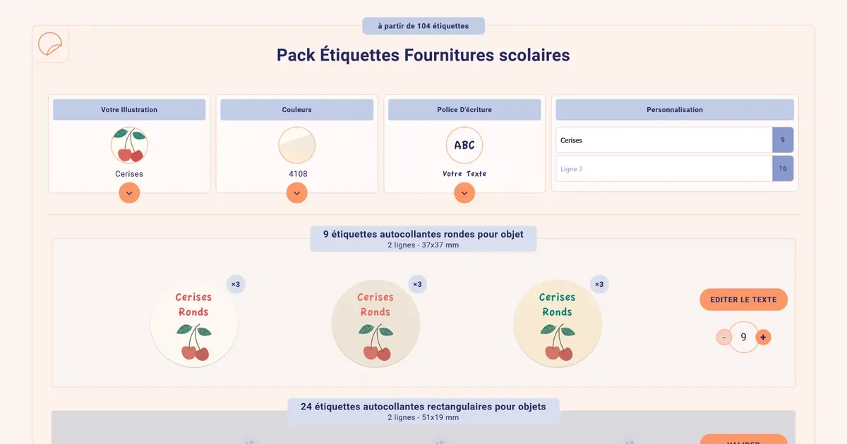 Aperçu du site Labelmaker
